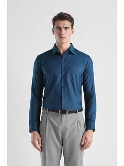 Van Heusen - Men Blue Slim Fit Full Sleeves Formal Shirt