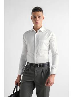Van Heusen - Men White Tailored Fit Full Sleeves Formal Shirt