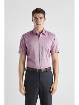 Van Heusen - Men Lilac Custom Fit Half Sleeves Formal Shirt