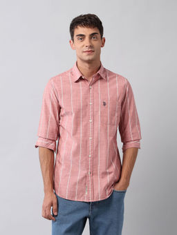 U.S. Polo Assn. Denim Co. - Pure Cotton Vertical Striped Shirt