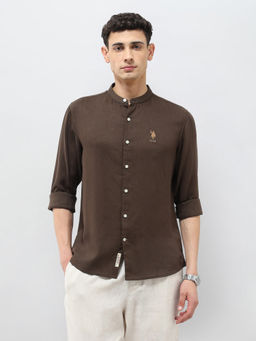 U.S. Polo Assn. Denim Co. - Mandarin Solid Regular Fit Shirt