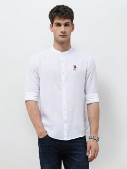 U.S. Polo Assn. Denim Co. - Mandarin Solid Regular Fit Shirt
