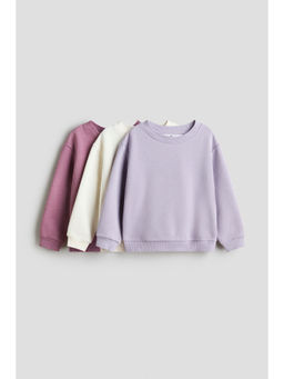 H&M - Girls Multi-Color 3-Pack Brushed-Inside Sweatshirts