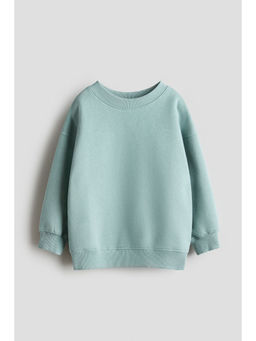 H&M - Boys Green Oversized Brushed-Inside Sweatshirt