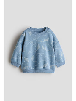 H&M - Boys Blue Printed Sweatshirt