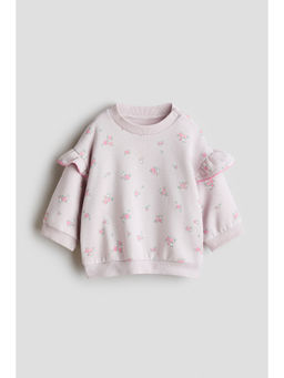 H&M - Girls Purple Frill-Detail Sweatshirt