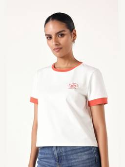 Muvazo - White & Orange Core NY T-Shirt