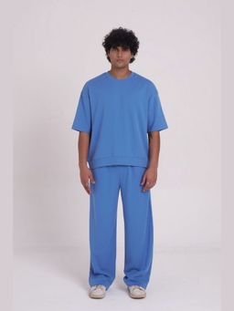 Muvazo - Blue The Slate Habit T-shirt with Pant