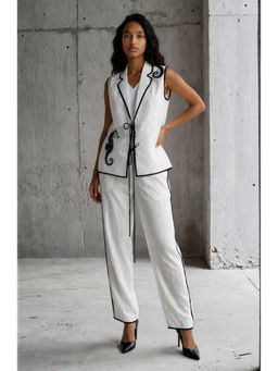 VANSHIKA AGARWAL LABEL - Women White Cecilia Co-Ord Set