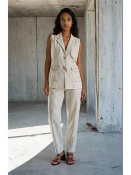 VANSHIKA AGARWAL LABEL - Women Beige Tess Co-Ord Set