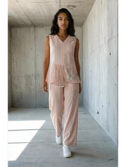 VANSHIKA AGARWAL LABEL - Women Pink Coral Co-Ord Set