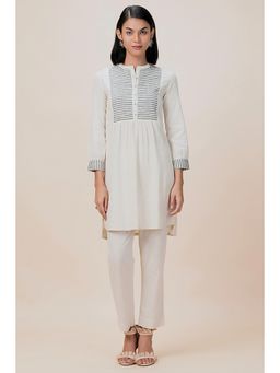 Barara Ethnic - Women White Printed Kurta with Pant (Set of 2)