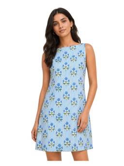 Moomaya - Women Blue Printed Spandex Dress