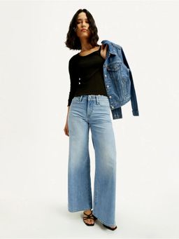 Levi's - Women'S Mid Rise 318 Wide Leg Light-Blue Jeans