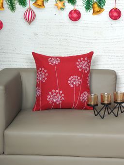 Zeba World - 1 Christmas Cushion Cover for Sofa Bed Red (16x16 Inches)