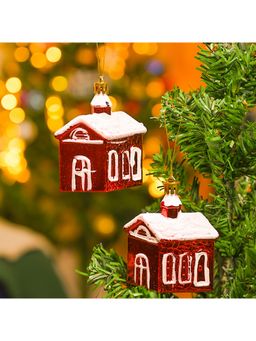 Voncasa - 2 Red Christmas Decoration X Mas Hanging Christmas Festive Gift Item