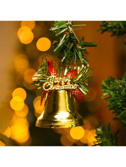 Voncasa - 4 Golden Christmas Bell Christmas Gift & Decoration