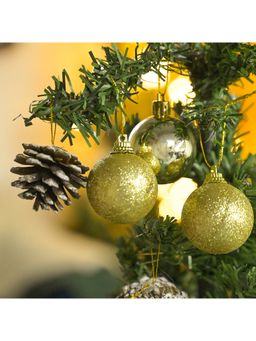 Voncasa - 20 Golden Christmas Hanging Ball Christmas Gift & Tree Decoration