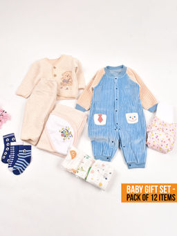 Moms Home - New Born Baby Winter Essentials Gift (Set of 12)