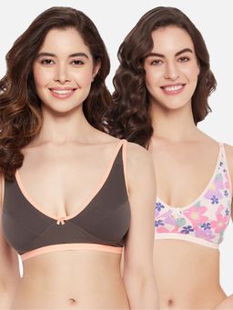 Clovia - Cotton Non-padded Non-wired Demi Cup Bra (Pack of 2)