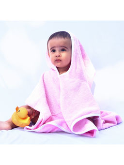TIDY SLEEP - Baby Poncho Towel - Baby Pink (6-12 Months)