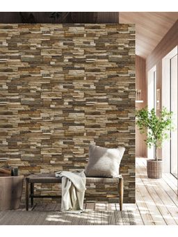 Excel - Porous Basalt Brown Wallpaper
