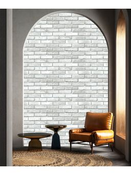 Excel - Vintage Brick White Wallpaper