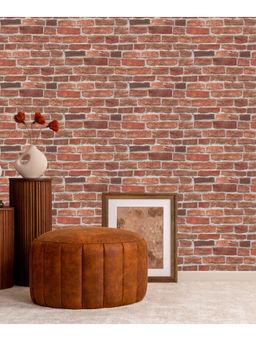 Excel - Burnt Clay Brick Brown Wallpaper