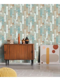 Excel - Travertine Blue Wallpaper