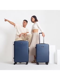 Assembly - Hardsided Luggage Set of 2- Medium Checkin (24 inch), Large Polycarbonate Trolley (28 inch)- Blue