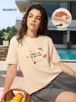 The Souled Store - Originals By The Sea Women Relaxed Fit T-Shirt