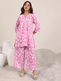 Libas - Women Pink Floral Printed Co-Ord Set