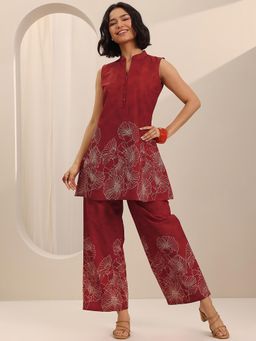 Libas - Women Red Floral Printed Co-Ord Set
