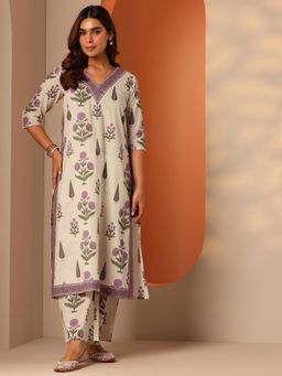 Libas - Women Off White Floral Printed Co-Ord Set