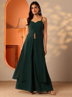 Libas - Women Green Printed Kurta with Palazzo