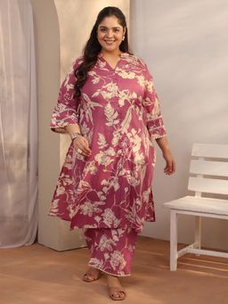 Extra love by Libas - Women Pink Floral Printed Co-Ord Set