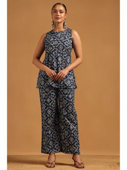 Soch - Women Navy Blue Floral Printed Co-Ord Set