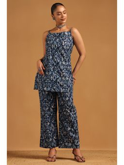 Soch - Women Navy Blue Printed Co-Ord Set