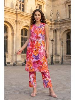 W - Multi-Color Floral Printed Co-Ord Set