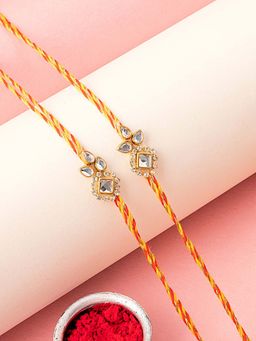 PANASH - Stone-Studded Rakhi with Roli Chawal (Pack Of 2)