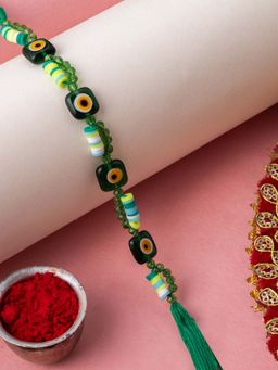 PANASH - Beaded-Studded Thread Rakhi with Roli Chawal