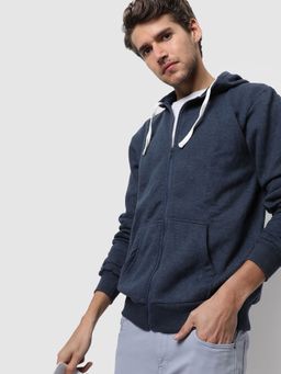 CAHOOT - Stylish Solid Zipper Hooded Sweatshirt