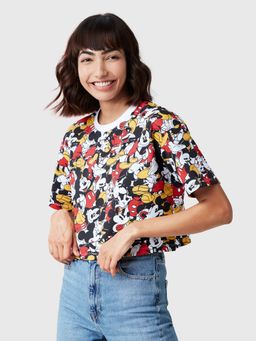 The Souled Store - Official Mickey Oversized Cropped T-Shirts for Womens