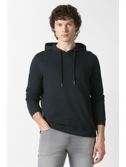 Van Heusen - Men Grey Solid Hooded Neck Sweatshirt