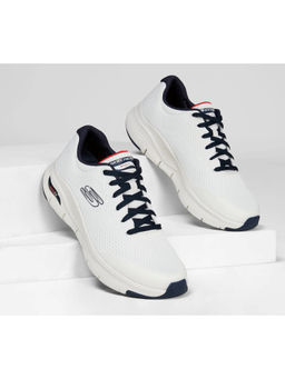 SKECHERS - Men Arch Fit White Running Shoes