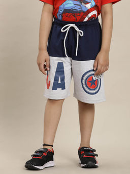 Kidsville - Captain America Printed Regular Fit Shorts For Boys