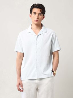 Arrow - Men Textured Relaxed Fit Cuban Shirt
