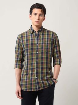 Arrow Sports - Men Pure Cotton Tartan Checked Shirt