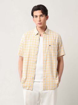 Arrow Sports - Men Pure Cotton Tartan Checked Shirt