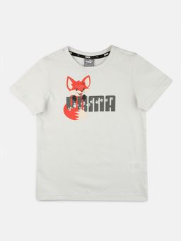 Puma - Grey Cotton Half Sleeves T-Shirt